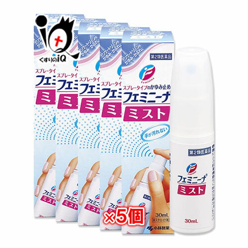 【第2類医薬品】★フェミニーナミスト 30mL×5個セット【小林製薬】スプレータイプのかゆみ止め デリケートゾーンのかゆみ・かぶれに