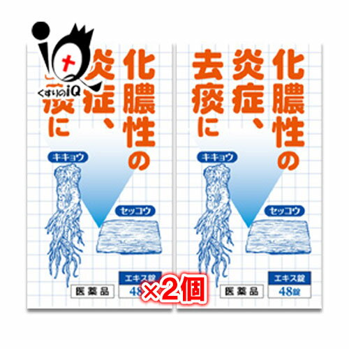 桔梗石膏エキス錠「コタロー」 48錠(8日分)×2個セットききょうせっこう キキョウセッコウ 化膿 化膿止め 炎症 去痰 痰切り 痰が絡む 痰を止める 痰止め 排膿 膿を出す 鎮咳 消炎 解熱 漢方 飲み薬 内服薬 市販 薬