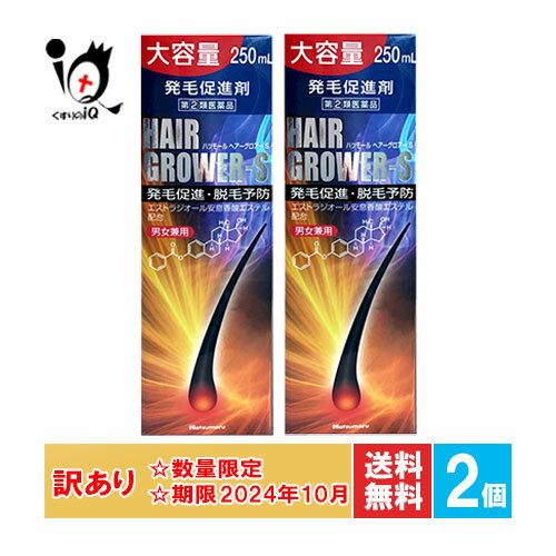 【19日限定ポイント5倍】訳アリ【指定第2類医薬品】ハツモール・ヘアーグロアーSAJD 250mL×2個セット【田村治照堂】【使用期限2024年10月】発毛促進 脱毛の予防 生え際の薄毛 女性用ホルモン配合 男女兼用