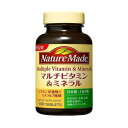 体の中では様々なビタミン、ミネラルがお互いに協力しながら働いています。 どれか1つが欠けても、正常に働くことができないので、日頃からバランスのよい食事をとることを心掛けなくてはなりません。 ネイチャーメイドの「マルチビタミン＆ミネラル」は、ビタミン12種類とミネラル7種類をバランスよく含有しています。 普段の食事では補いきれない栄養や、不足しがちな栄養を補う、毎日続けたいベースサプリメントです。 【内容量】100粒 【目安量】 ・1日あたり2粒 【販売元】大塚製薬株式会社 【区分】栄養機能食品 【広告文責】株式会社クスリのわかば 【電話】0277-54-7447 ＊パッケージデザイン等は予告なく変更されることがあります。ご了承ください。項目 内容 製品名 ネイチャーメイド　マルチビタミン＆ミネラル 製品の特徴 体の中では様々なビタミン、ミネラルがお互いに協力しながら働いています。 どれか1つが欠けても、正常に働くことができないので、日頃からバランスのよい食事をとることを心掛けなくてはなりません。 ネイチャーメイドの「マルチビタミン&amp;ミネラル」は、ビタミン12種類とミネラル7種類をバランスよく含有しています。 普段の食事では補いきれない栄養や、不足しがちな栄養を補う、毎日続けたいベースサプリメントです。 目安量 1日あたり2粒 原材料 セレン酵母、クロム酵母／セルロース、サンゴカルシウム、酸化Mg、ビタミンC、グルコン酸亜鉛、酢酸ビタミンE（乳成分を含む）、ショ糖脂肪酸エステル、ナイアシンアミド、硫酸鉄、ヒドロキシプロピルメチルセルロース、パントテン酸Ca、グルコン酸銅、ビタミンB6、ビタミンB1、ビタミンB2、β-カロテン(ゼラチンを含む)、ビタミンA、葉酸、ビオチン、ビタミンD、ビタミンB12 栄養成分 【2粒当たり】エネルギー：4.62kcalタンパク質：0〜0.2g脂質：0〜0.2g炭水化物：0.94g食塩相当量：0〜0.01g カルシウム：200mgマグネシウム：100mg亜鉛：6mg鉄：4mg銅：0.6mgセレン：50μgクロム：20μgビタミンA：300μgビタミンB1：1.5mgビタミンB2：1.7mgビタミンB6：2mgビタミンB12：3μgナイアシン：15mgパントテン酸：6mgビオチン：50μg葉酸:240μgビタミンC：150mgビタミンD：5μg ビタミンE：26.8mg β-カロテン：1800μg 注意喚起 アレルギー表示法令品目：乳 アレルギー表示推奨品目：ゼラチン その他特記事項 ・本品は、多量摂取により疾病が治癒したり、より健康が増進するものではありません。・亜鉛の摂りすぎは、銅の吸収を阻害するおそれがありますので、過剰摂取にならないよう注意してください。・1日の摂取目安量を守ってください。・乳幼児・小児は本品の摂取を避けてください。 ・本品は、特定保健用食品と異なり、消費者庁長官による個別審査を受けたものではありません。 販売会社 大塚製薬株式会社 お客様相談室　電話：0120-550-708 受付時間：9：00〜17：00(土、日、祝日、休業日を除く) 広告文責 株式会社クスリのわかば 電話番号：0277-54-7447 商品区分 栄養機能食品