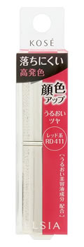 コーセー　エルシア　プラチナム　顔色アップ　ラスティングルージュ　レッド系　RD411　(5g)　口紅