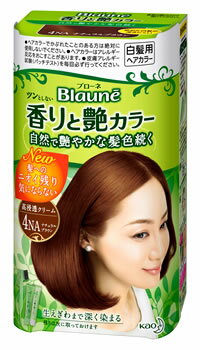 【特売】　花王　ブローネ　香りと艶カラー　クリーム　4NA　ナチュラルブラウン　(1セット)　白髪用ヘアカラー　【医薬部外品】