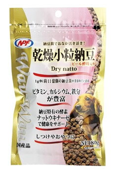 ナチュラルペットフーズ　WauWau　乾燥小粒納豆　(80g)　犬用　おやつ