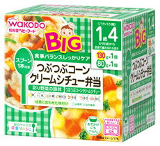 和光堂　ビッグサイズの栄養マルシェ　つぶつぶコーンクリームシチュー弁当　1歳4ヶ月頃〜　(130g+80g)　彩り野菜の豚丼　ベビーフード　セット　※軽減税率対象商品