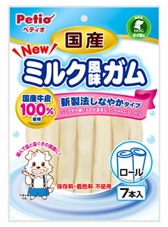 ペティオ NEW 国産 ミルク風味ガム ロール (7本) 犬用おやつ ガム ドッグフード