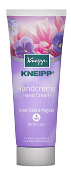 ドイツ製ハンドクリーム クナイプ ハンドクリーム スイートバイオレット＆マグノリアの香り (75mL) KNEIPP