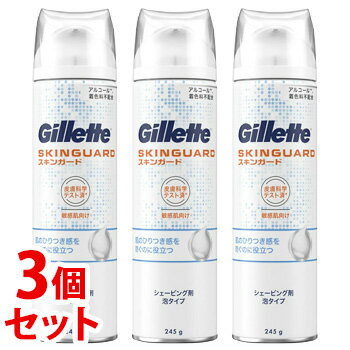 《セット販売》　P&G ジレット スキンガード フォーム (245g)×3個セット 泡タイプ シェービングフォーム Gillette　【P＆G】