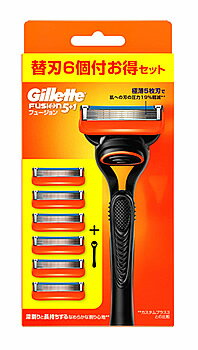 P&G ジレット フュージョン マニュアル 5Bホルダー付 (本体＋替刃6個付) 髭剃り カミソリ　【P＆G】