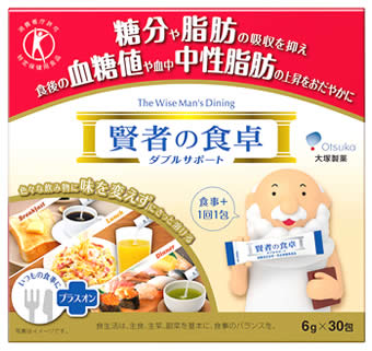 大塚製薬 賢者の食卓 ダブルサポート (6g×30包) スティックタイプ 食物繊維 特定保健用食品 トクホ　※軽減税率対象商品