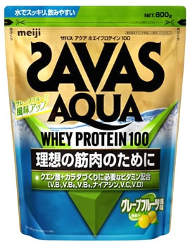 明治 ザバス アクア ホエイプロテイン100 グレープフルーツ風味 800g プロテインパウダー SAVAS ※軽減税率対象商品