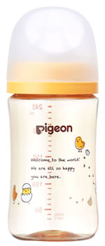 ピジョン 母乳実感 哺乳びん プラスチック 240mL Bird 3ヵ月頃から (1個) 哺乳瓶