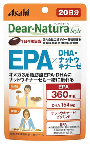 アサヒ ディアナチュラ スタイル EPA×DHA+ナットウキナーゼ 20日分 (80粒)　※軽減税率対象商品