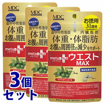 《セット販売》　メタボリック ウエストマックス (93粒)×3個セット 31日分 エラグ酸 ダイエットサプリメント 機能性表示食品　※軽減税率対象商品 1