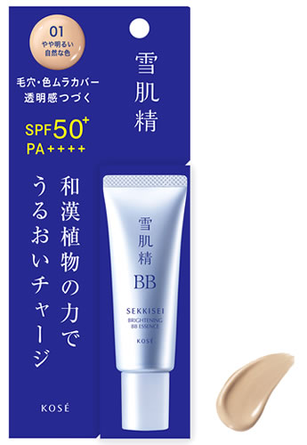 雪肌精 日焼け止め コーセー 雪肌精 ブライト BBエッセンス 01 やや明るい自然な色 SPF50+ PA++++ (30g) 化粧下地 SEKKISEI