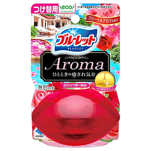 小林製薬 液体ブルーレット おくだけ アロマ つけかえ用 フローラルアロマの香り (70mL) 付け替え用 トイレ用合成洗剤