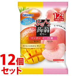 《セット販売》　オリヒロ ぷるんと蒟蒻ゼリー パウチ マンゴー＋白桃 (20g×12個)×12個セット こんにゃくゼリー　※軽減税率対象商品