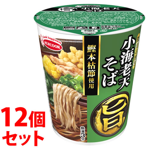 《セット販売》 エースコック まる旨 小海老天そば (1食)×12個セット インスタント カップ麺 ※軽減税率対象商品