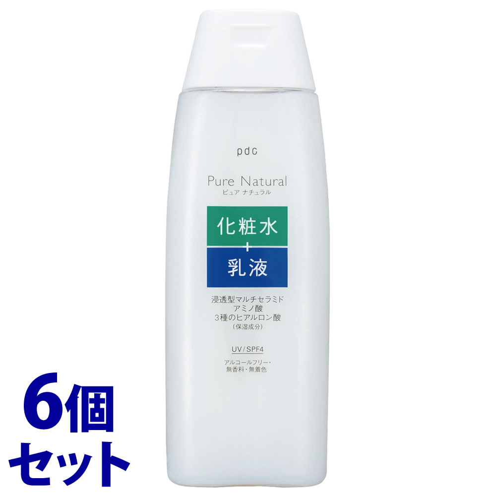 《セット販売》　pdc ピュア ナチュラル エッセンスローション UV SPF4 (210mL)×6個セット 化粧液 化粧水＋乳液