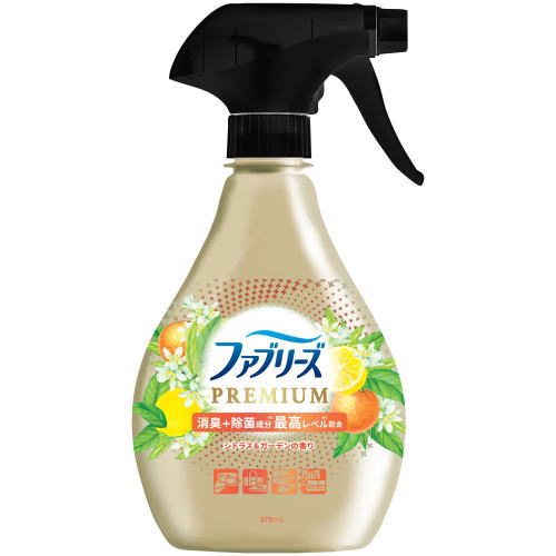 P&Gファブリーズ 消臭スプレー PREMIUM 消臭+除菌成分最高レベル配合 衣類・布製品用消臭剤 シトラス&ガーデンの香り 本体 370mL P&Gファブリーズ 消臭スプレー PREMIUM 消臭+除菌成分最高レベル配合 衣類・布製品用消臭剤 シトラス&ガーデンの香り 本体 370mL