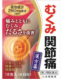 製品の特徴 　 かつては脚気（ビタミンB1欠乏症）様症状である足のむくみ，痛み，動悸(どうき），息切れなどによく使われた処方です。今日の日本では食生活が改善された一方で，手軽に摂れる食品が豊富になり，不規則な社会生活とあいまって，食の偏りが目立つようになりました。生活面の整備が進み，汗をかきにくい環境になった中で，水分や味の濃い物の摂り過ぎで体に余計な水を溜めこんでしまうようです。このような偏食や水分代謝の異常により，下半身のだるさ，むくみを訴える現代人が多くなっています。 　このような方に九味檳榔湯エキス細粒G「コタロー」がよく用いられます。食生活が乱れて，全身の倦怠感を訴えて，下肢の腫（は）れ・だるさ，過食していないのに太る（水太り），むくむなどの症状にぜひ活用してください。 使用上の注意 ■してはいけないこと （守らないと現在の症状が悪化したり，副作用が起こりやすくなります） 1．次の人は服用しないでください 　生後3ヵ月未満の乳児。 2．本剤を服用している間は，次の医薬品を服用しないでください 　他の瀉下薬（下剤） 3．授乳中の人は本剤を服用しないか，本剤を服用する場合は授乳を避けてください ■相談すること 1．次の人は服用前に医師，薬剤師または登録販売者に相談してください 　（1）医師の治療を受けている人。 　（2）妊婦または妊娠していると思われる人。 　（3）体の虚弱な人（体力の衰えている人，体の弱い人）。 　（4）胃腸が弱く下痢しやすい人。 　（5）今までに薬などにより発疹・発赤，かゆみ等を起こしたことがある人。 2．服用後，次の症状があらわれた場合は副作用の可能性がありますので，直ちに服用を中止し，この文書を持って医師，薬剤師または登録販売者に相談してください ［関係部位：症状］ 皮膚：発疹・発赤，かゆみ 消化器：はげしい腹痛を伴う下痢，腹痛 3．服用後，次の症状があらわれることがありますので，このような症状の持続または増強が見られた場合には，服用を中止し，この文書を持って医師，薬剤師または登録販売者に相談してください 　軟便，下痢 4．1ヵ月位服用しても症状がよくならない場合は服用を中止し，この文書を持って医師，薬剤師または登録販売者に相談してください 効能・効果 体力中等度以上で，全身倦怠感があり，とくに下肢の倦怠感が著しいものの次の諸症：疲労倦怠感，むくみ，関節のはれや痛み，動悸，息切れ，神経症，更年期障害，胃腸炎 効能関連注意 用法・用量 食前または食間に服用してください。 食間とは……食後2〜3時間を指します。 ［年齢：1回量：1日服用回数］ 大人（15歳以上）：1包：3回 15歳未満7歳以上：2／3包：3回 7歳未満4歳以上：1／2包：3回 4歳未満2歳以上：1／3包：3回 2歳未満：1／4包：3回 用法関連注意 （1）小児に服用させる場合には，保護者の指導監督のもとに服用させてください。 （2）1歳未満の乳児には，医師の診療を受けさせることを優先し，止むを得ない場合にのみ服用させてください。 成分分量 3包(4.8g)中 　　 成分 分量 内訳 水製エキス 2.96g （ビンロウジ3.2g，コウボク・ケイヒ・キッピ・ブクリョウ各2.4g，ソヨウ1.2g，カンゾウ・ダイオウ・モッコウ・ショウキョウ・ゴシュユ各0.8g） 添加物 ステアリン酸マグネシウム，トウモロコシデンプン，乳糖水和物，プルラン，メタケイ酸アルミン酸マグネシウム 保管及び取扱い上の注意 （1）直射日光の当たらない湿気の少ない涼しい所に保管してください。 （2）小児の手の届かない所に保管してください。 （3）他の容器に入れ替えないでください。 　（誤用の原因になったり品質が変わることがあります） （4）水分が付きますと，品質の劣化をまねきますので，誤って水滴を落したり，ぬれた手で触れないでください。 （5）1包を分割した残りを服用する場合には，袋の口を折り返して保管し，2日以内に服用してください。 　（分包剤のみ） （6）湿気などにより薬が変質することがありますので，服用後は，ビンのフタをよくしめてください。 　（大入り剤のみ） （7）使用期限を過ぎた商品は服用しないでください。 （8）ビンの「開封年月日」記入欄に，ビンを開封した日付を記入してください。 　（大入り剤のみ） 消費者相談窓口 会社名：小太郎漢方製薬株式会社 住所：大阪市北区中津2丁目5番23号 問い合わせ先：医薬事業部　お客様相談室 電話：06（6371）9106 受付時間：9：00〜17：30（土，日，祝日を除く） 製造販売会社 小太郎漢方製薬（株） 会社名：小太郎漢方製薬株式会社 住所：〒531-0071　大阪市北区中津2丁目5番23号 販売会社 剤形 散剤 リスク区分等 第2類医薬品　