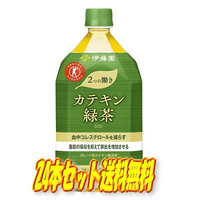 【2ケース】☆北海道・九州も送料無料!伊藤園2つの働きカテキン緑茶500PET1L(1000ml)times;24本セット(2ケース)【特定保健用食品】※沖縄・離島への発送は出来ません/ヤマト運輸での発送不可商品です