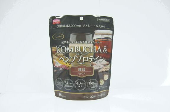 【夜間・週末限定特価】12個セットで30％OFF！明治薬品 KOMBUCHA＆ヘンププロテイン雑穀スムージー 150..