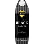 【2ケースまとめ買い】北海道・九州も送料無料！伊藤園 TULLY’S COFFEE（タリーズコーヒー） MY HOME BLACK COFFEE 紙パック 1000ml（屋根型キャップ付容器）×12本セット（6本×2ケース）※沖縄・離島への発送は出来ません/ヤマト運輸での発送不可商品です