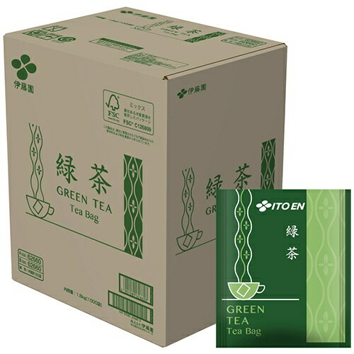 ☆ホテルや宿泊施設 レストランでの業務用にもおすすめ！伊藤園 業務用 緑茶（GREEN TEA） ティーバッグ 1.8g×1000袋入（1ケース）※注文個数によりお届け日が変わることがあります。