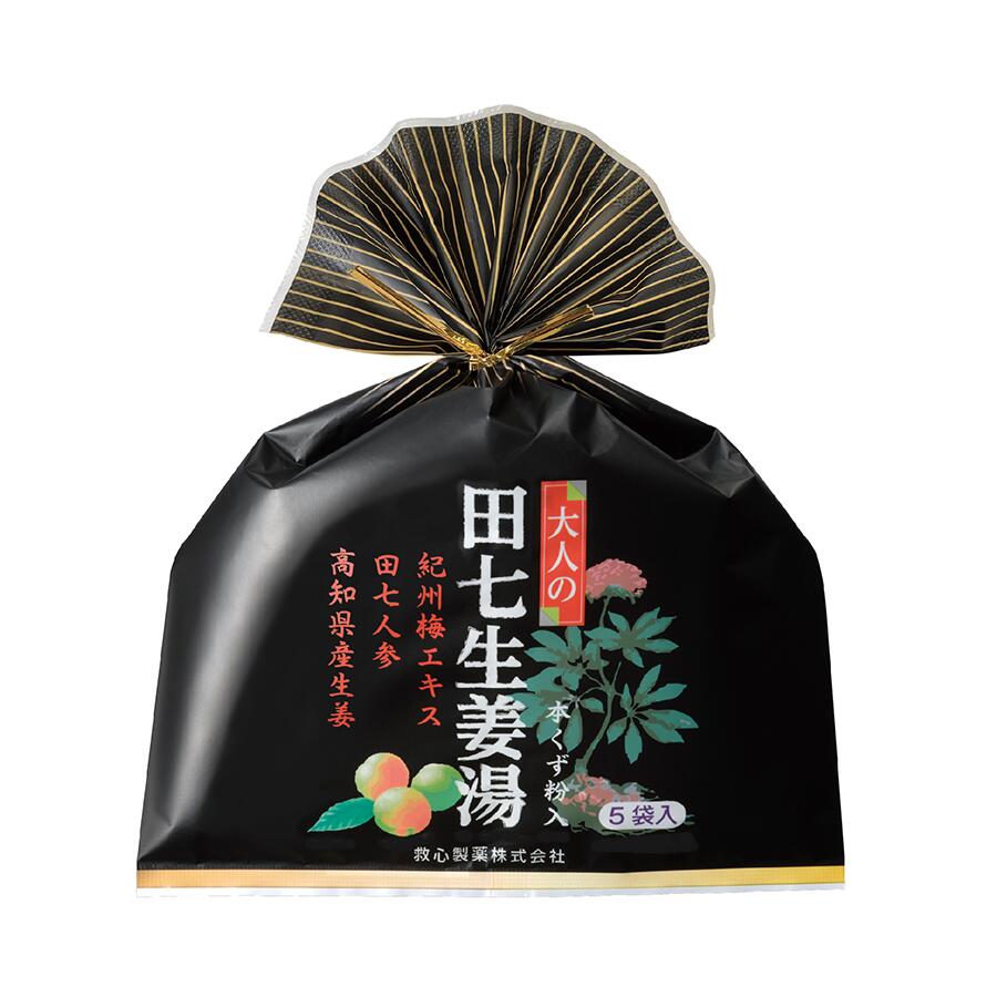 ☆ちょっと贅沢なほっこりレシピ！救心製薬 大人の田七生姜湯 90g （18g×5袋）