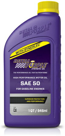 正規輸入品 ロイヤルパープル シングルグレード SAE50 ROYAL PURPLE SYNTHETIC OIL SAE50 WITH SYNERLEC 一般走行用エンジンオイル 1QT（0.946L）