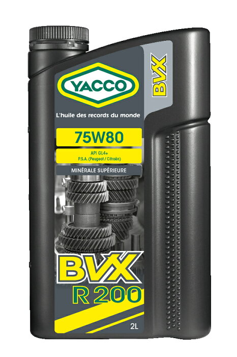 YACCO BVX R200 75W-80 ヤッコー・BVX R 200 ヤッコの鉱物油100％ギアオイル 2Lボトル