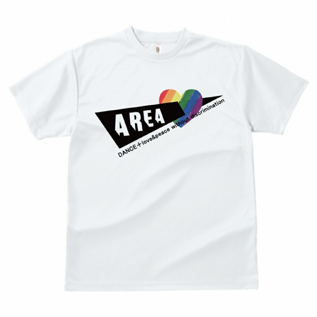 AREA エリア Tシャツ レインボーハート (ホワイト)