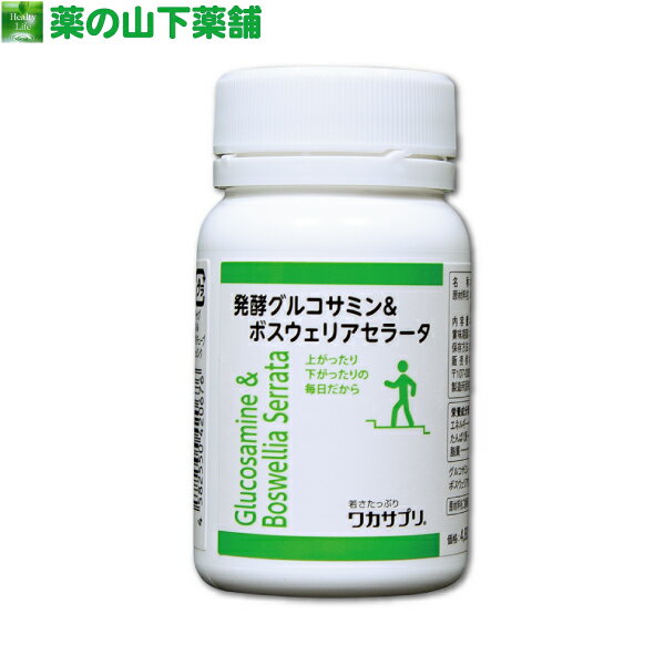 【送料無料】ワカサプリ　発酵グルコサミン&ボスウェリアセラータ 120粒 グルコサミン1,000mg ボスウェリアセラータ配合