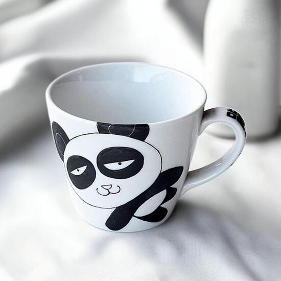九谷焼 マグカップ ゆるパンダ 井上雅子 単品売り ギフト 父の日 敬老の日 結婚祝い 贈り物 プレゼント..