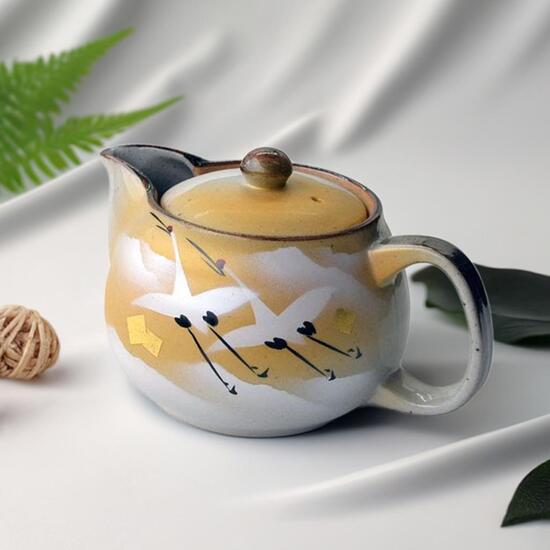 九谷焼 ポット 急須 金箔鶴 ギフト プレゼント 父の日 結婚祝い 贈り物 出産 内祝い 引き出物 金婚式 ..