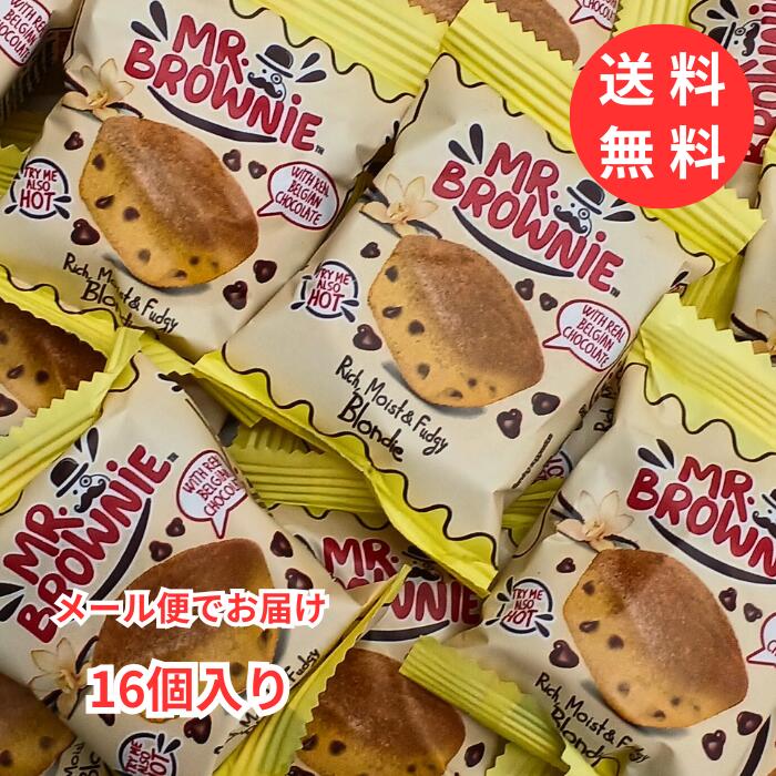【メール便送料無料】MR.BROWNIE 16個 ミスターブラウニー ブロンディーズ チョコチップ コストコ おやつ 個包装 洋菓子