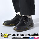 【34時間限定タイムセール】 ドクターマーチン 3ホール メンズ ヴィーガン 1461 ブラック 黒 靴 シューズ プレーントゥ ローカット カジュアル 人工皮革 Dr.Martens 14046001 VEGAN 3 EYE BOOT