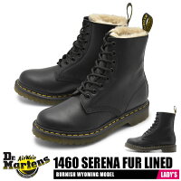 ドクターマーチン 8ホール ブーツ レディース 1460 セレナ ファーライン ファー ボア ワークブーツ ブラック 黒 Dr.Martens 1460 SERENA FUR LINED 8EYE BOOT 21797001