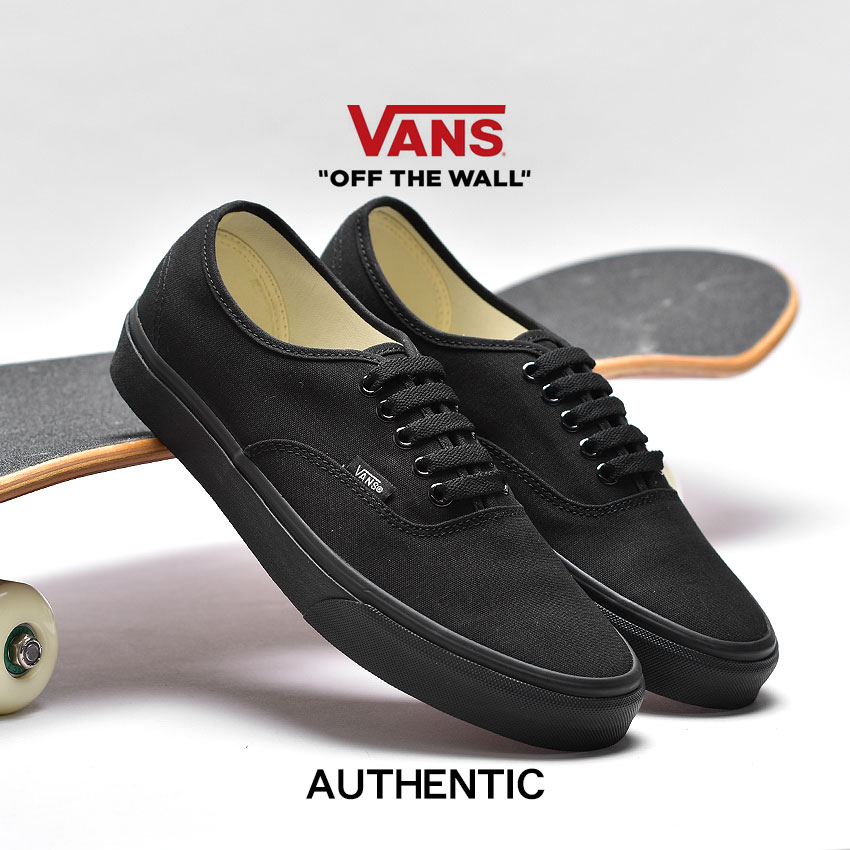 【ポイント15倍対象品】VANS スニーカー バンズ オーセンティック USA 企画 レディース メンズ ブラック オールブラック 黒 靴 シューズ ローカット スケーター スケート ローテク カジュアル ストリート 人気 おしゃれ 定番 シンプル ヴァンズ AUTHENTIC VN000EE3BKA