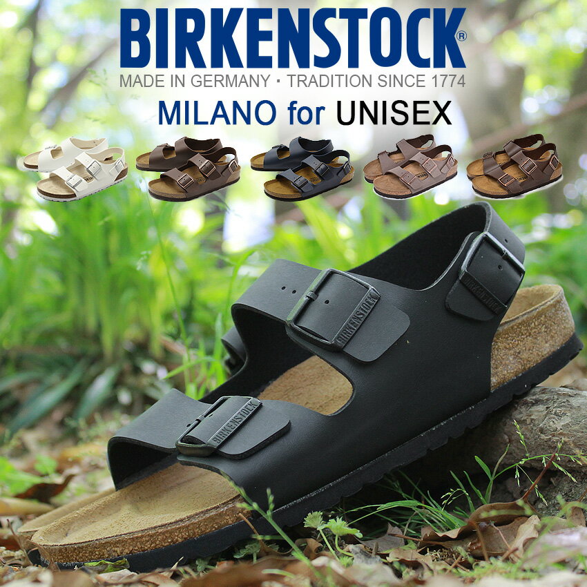 ビルケンシュトック BIRKENSTOCK ミラノ サンダル メンズ レディース ベルト ストラップ コンフォート ビルケン かわいい ぺたんこ 普通幅 女性 ブラック ホワイト ブラウン ブルー 黒 白 青 茶 MILANO 送料無料