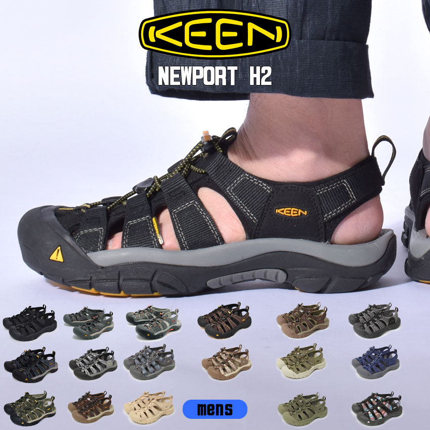 【クリアランスSALE開催！】 KEEN キーン サンダル メンズ ニューポート H2 ブラック 黒 靴 シューズ スポーツサンダル アウトドア スポーツ 海 川 夏 レジャー レジャー NEWPORT H2