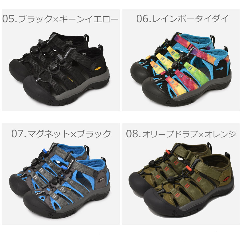 【月またぎセール開催】 KEEN キーン サンダル キッズ ニューポートH2 チルドレン ジュニア ブラック レッド ブルー グレー ピンク グリーン 靴 シューズ スポーツサンダル キャンプ アウトドア カジュアル シンプル 軽量 夏 フェス レジャー NEWPORT H2 CHILDREN