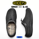 KEEN HOWSER III SLIDE ハウザー スリー スライド キーン メンズ ブラック 黒 シューズ 靴 ブランド シンプル アウトドア 軽量 おしゃれ コンフォートシューズ 旅行 あったか 楽ちん スリッポン ローカット ルームシューズ