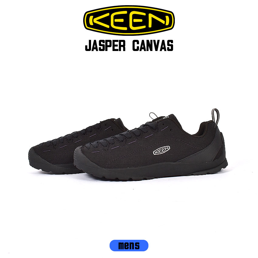 【週末セール開催！】 KEEN jasper キーン ジャスパー キャンバス アウトドアスニーカー メンズ ブラック 黒 シューズ 靴 スニーカー ローカット 1028559