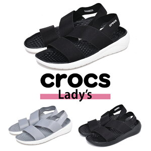 クロックス CROCS ライトライド ストレッチ サンダル スポーツサンダル シャワーサンダル レディース ブラック 黒 靴 シューズ アウトドア レジャー 海 山 川 スポサン シャワサン ブランド カジュアル シンプル 軽量 室内シューズ LITERIDE STRETCH SANDAL 206081