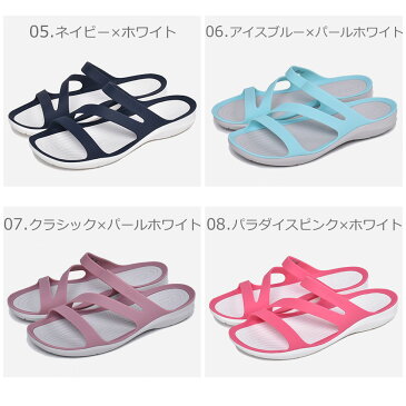 【クーポン発行！スーパーSALE】 クロックス CROCS スウィフトウォーター サンダル レディース ブラック ホワイト ネイビー ピンク オレンジ グレー 黒 白 靴 シューズ ブランド カジュアル シンプル アウトドア海 川 軽量 人気 SWIFTWATER SANDAL 203998