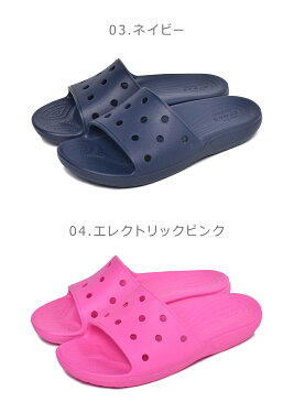 クロックス レディース メンズ サンダル CROCS クラシック スライド ブラック ホワイト ピンク ネイビー イエロー 黒 白 黄 靴 シューズ シャワーサンダル ビーチサンダル シンプル カジュアル 軽量 つっかけ スリッパ 履きやすい CLASSIC SLIDE 206121