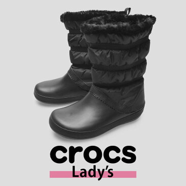 【スーパーSALEアゲイン！】 クロックス CROCS クロックバンド ウィンター ブーツ レディース ボア ファー もこもこ スノー 雪 ショート ブラック 黒 CROCBAND WINTER BOOTS 205314 060