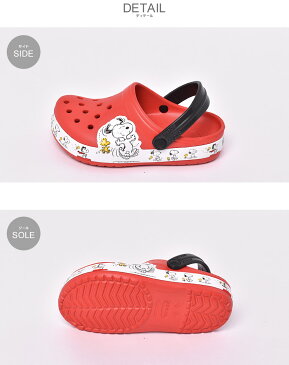 【クーポン有★オータムSALE開催】 クロックス キッズ ベビー ジュニア サンダル ファンラブ スヌーピー ウッドストック クロッグ レッド 赤 靴 シューズ 軽量 人気 シンプル 子ども カジュアル ビーチ 海 プール アウトドア レジャー海水浴 川 ビーチサンダル ゴールド