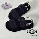  UGG アグ サンダル レディース オー イヤー ブラック グレー パープル 黒 靴 シューズ 室内 室外 ルームシューズ ルームスリッパ ファー ボア フラット 保温 あったか ふわふわ リラックス バックストラップ OH YEAH 1115752K